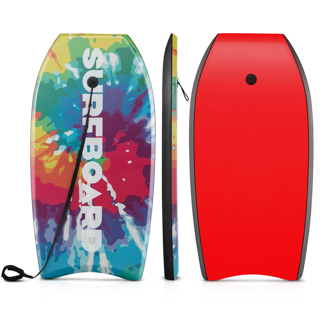 COSTWAY Bodyboard für Kinder, Surfbrett mit EPS-Kern, XPE-Deck, HDPE-Unterseite &amp; Handgelenkschlaufe