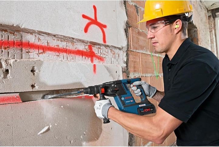 Bosch Professional 18V System Akku Bohrhammer GBH 18V-26 F (inkl. 2x 5.0Ah, GAL 1880 CV, Tiefenansch