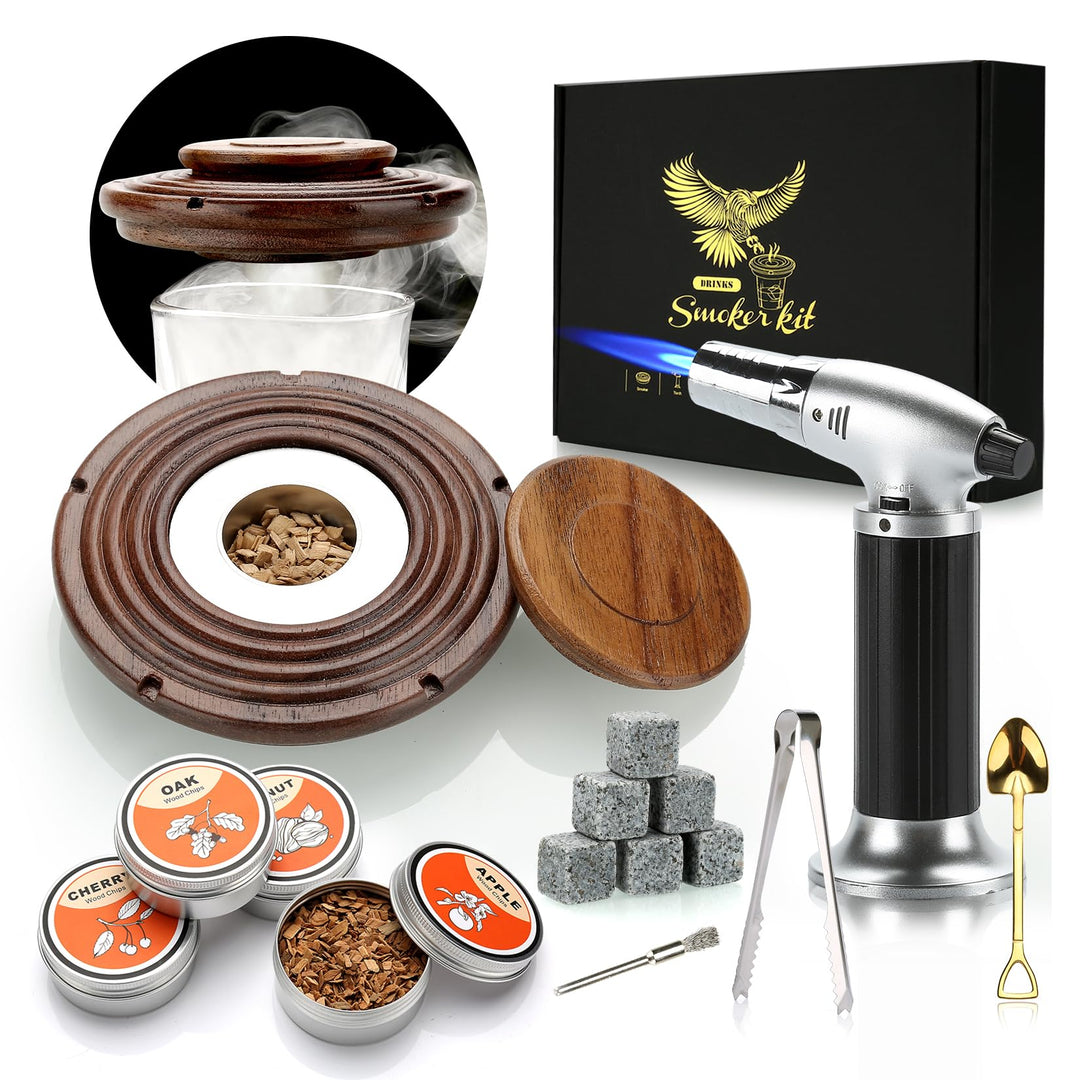 Cocktail Smoker Kit, Whisky Steine, Flambierbrenner, Vatertagsgeschenk, Old Fashioned Whiskey Smoker