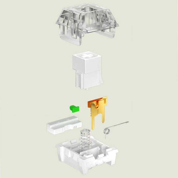 DRAOZA Kailh Box Weiss für mechanische Gaming-Tastatur (90 Stück) 90PCS Weiss/opulenter Garten, 90PC
