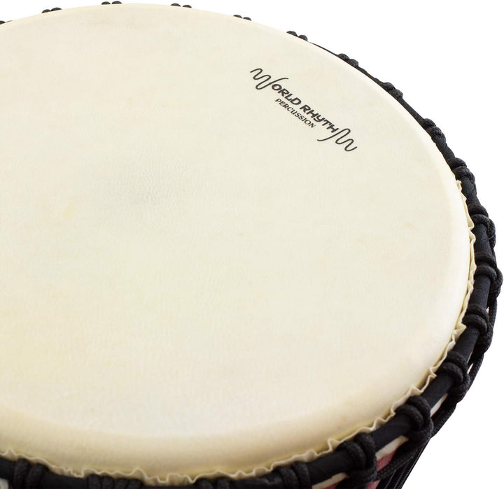 World Rhythm MDJ003-RD Ziegenleder PVC Djembe Trommel 30,5 cm (12 Zoll) rot Rot 11 Zoll Synthetische