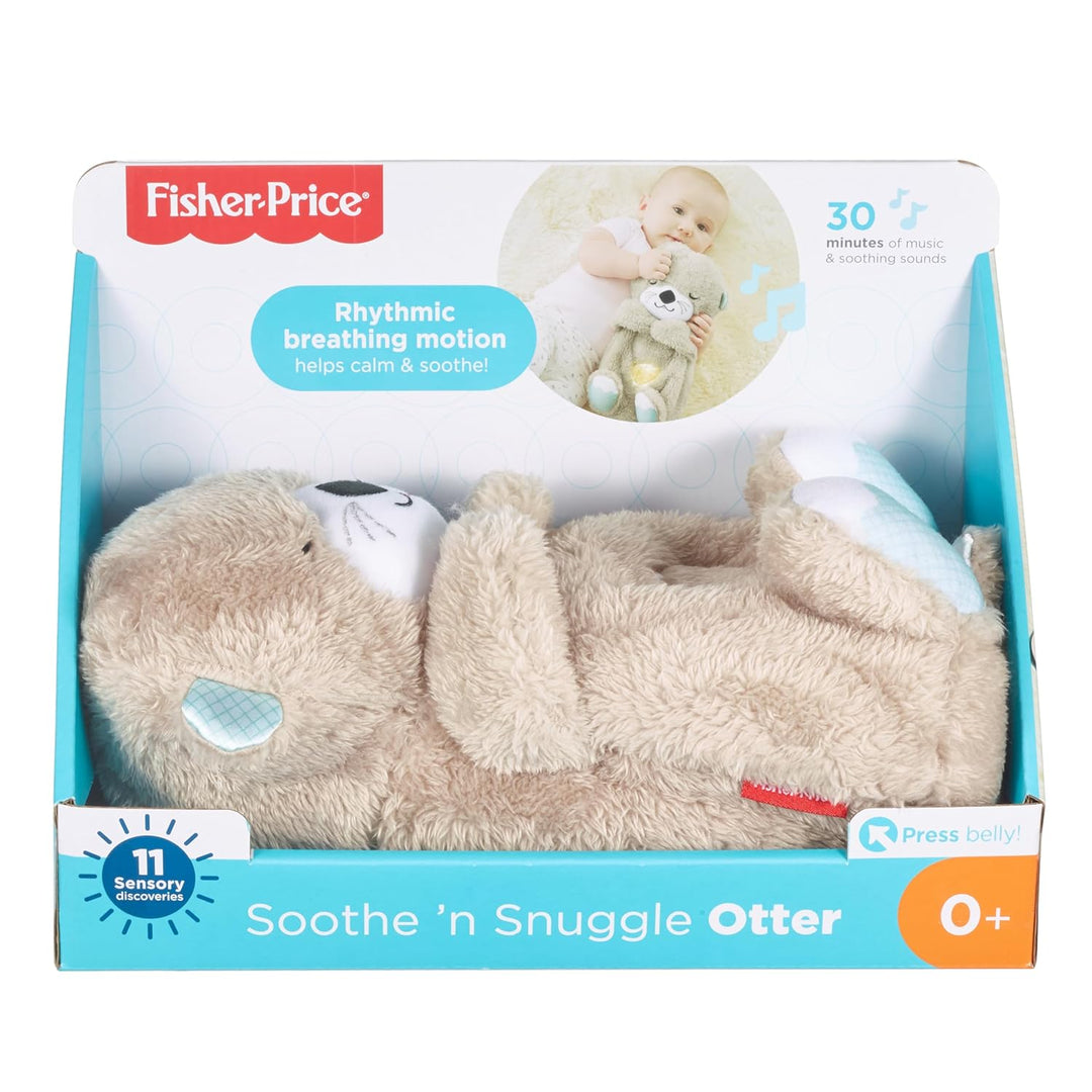 Fisher-Price FXC66 - Schlummerotter Spieluhr aus Plüsch, mit beruhigender Musik und rhythmischen Bew