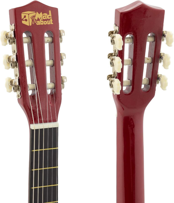 TIGER Klassische Gitarre MA-CG08 1/2 Grösse Rot Klassikgitarre - Bunte Spanische Gitarre mit Trageta