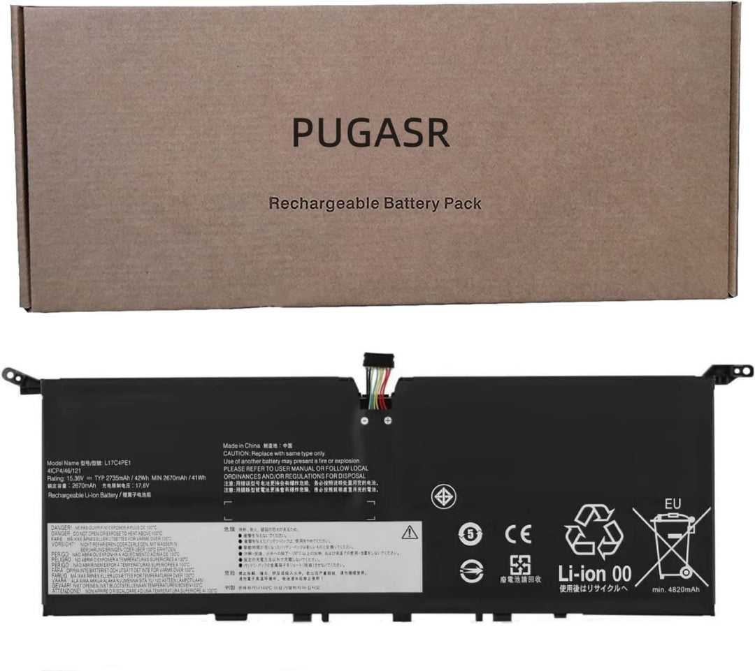 PUGASR L17C4PE1 Laptop Akku Kompatibel mit Lenovo Ideapad 730S-13IWL 81JB Yoga S730-13IWL 81J0 S730-