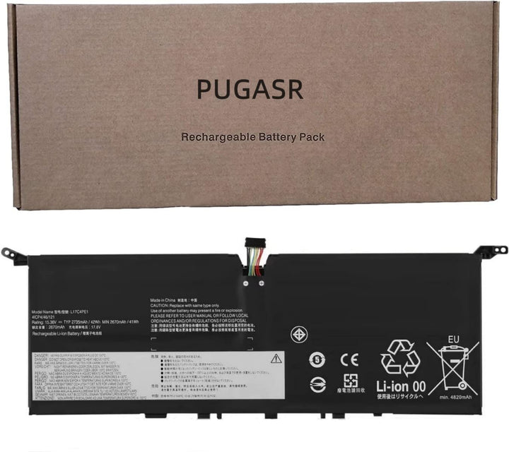 PUGASR L17C4PE1 Laptop Akku Kompatibel mit Lenovo Ideapad 730S-13IWL 81JB Yoga S730-13IWL 81J0 S730-