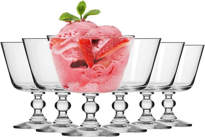 Krosno Eisbecher Eisschale Eisgläser Eiskaffe | Fruchtgeleeschale | Set von 6 | 380 ML | Krista Koll