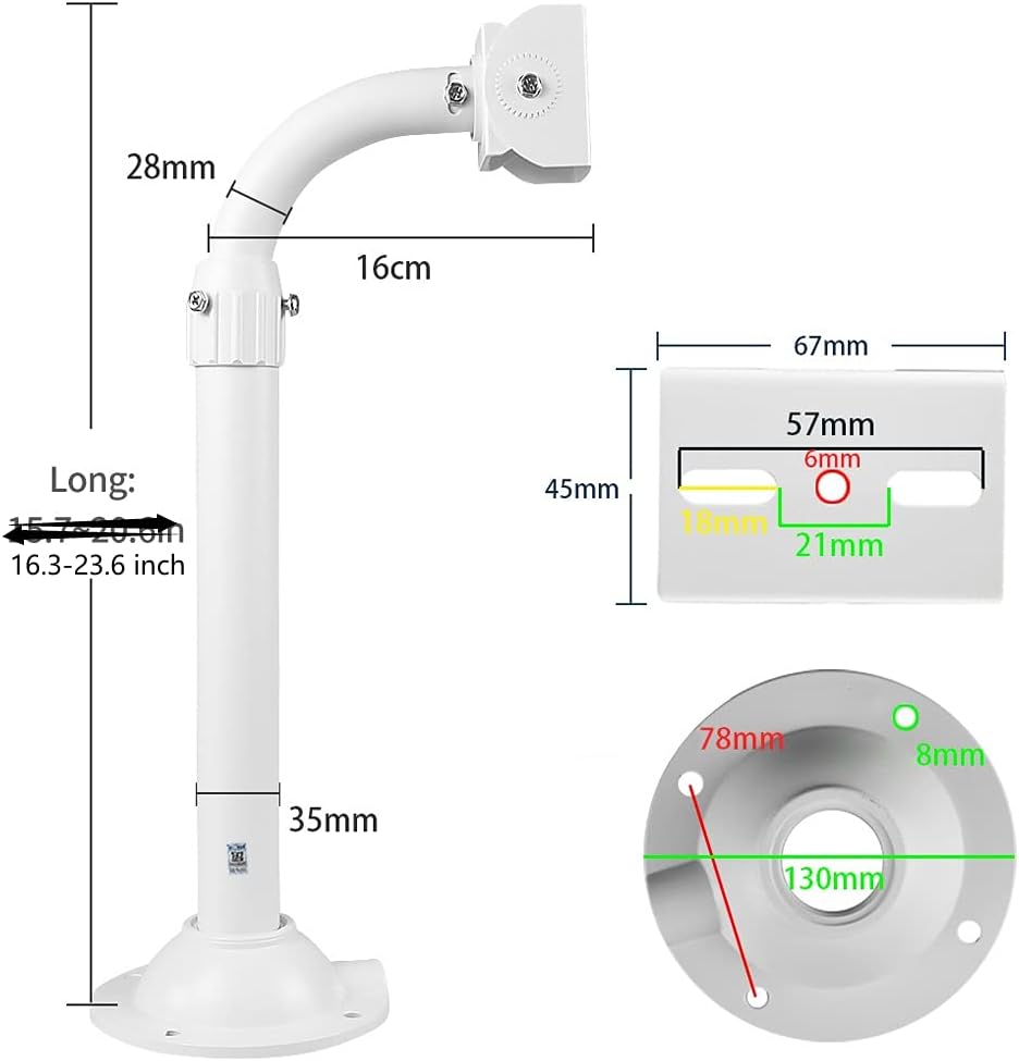 compcctv Überwachungskamera-Halterung, Teleskop-Halterung, verstellbare Universal-Kamera-Wandhalteru
