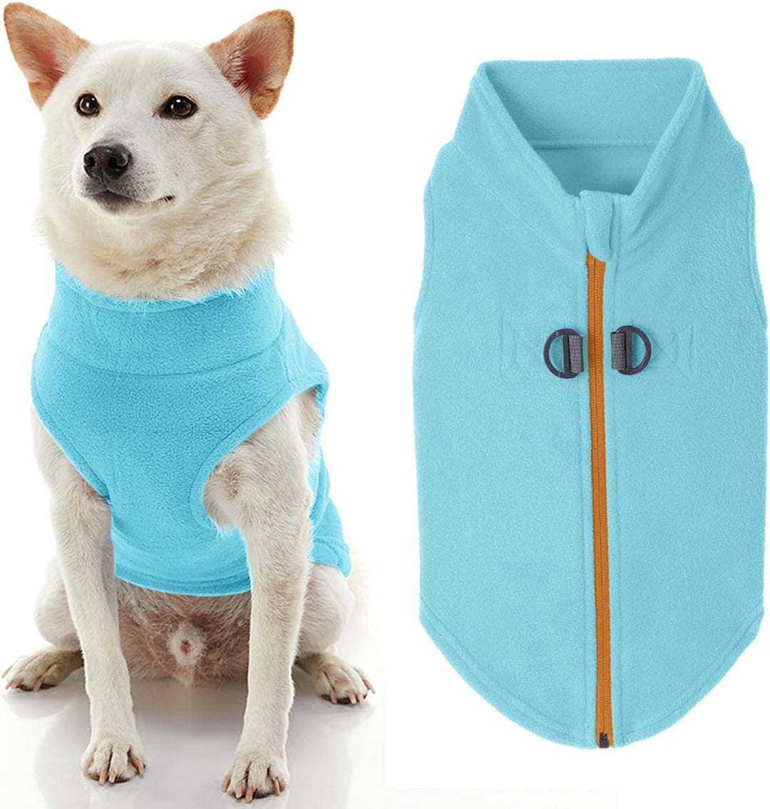 GOOBY Zip Up Fleece-Weste für kleine Hunde türkis mittel, türkis mittel