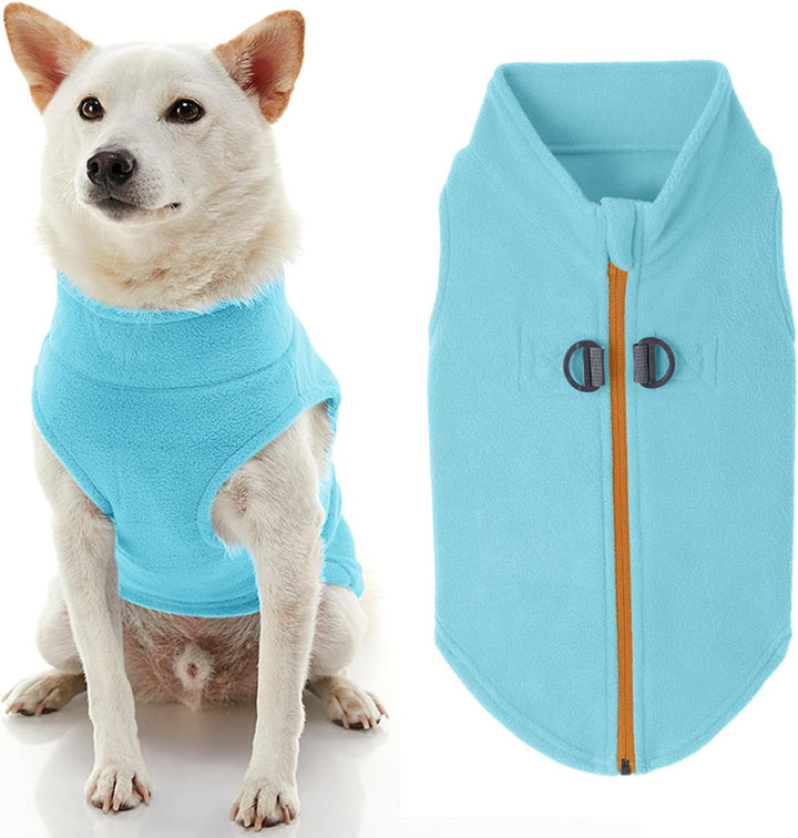 GOOBY Zip Up Fleece-Weste für kleine Hunde türkis mittel, türkis mittel