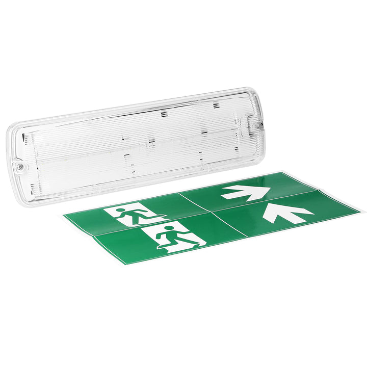 Orno METU LED Notfallschild Leuchtend - Eingebauter LiFePO4 Akku 2,7W - 3H - IP65-6000K