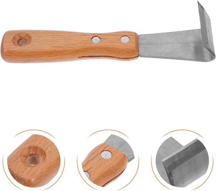 Yardwe Entrindungswerkzeug mit Holzgriff Robustes Schäleisen für Garten und Vielseitiges Handwerkzeu