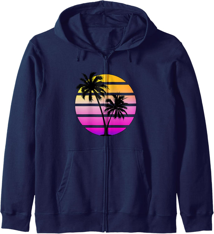 Synthwave Sunset Kapuzenjacke