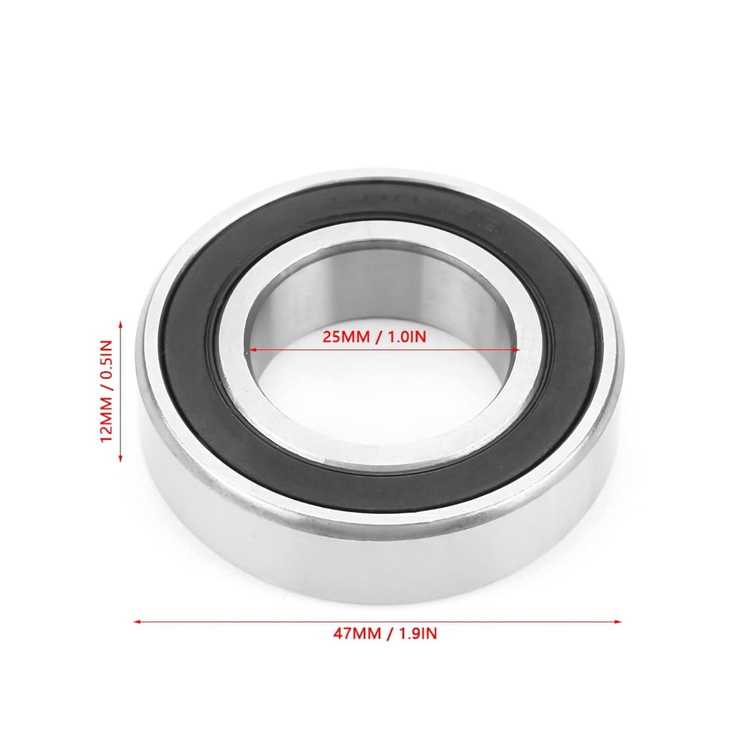 10 Stücke Kugellager, 6005 2RS 25 * 47 * 12mm Rillenkugellager Doppelgeschirmte Kugellager Gummi Ver