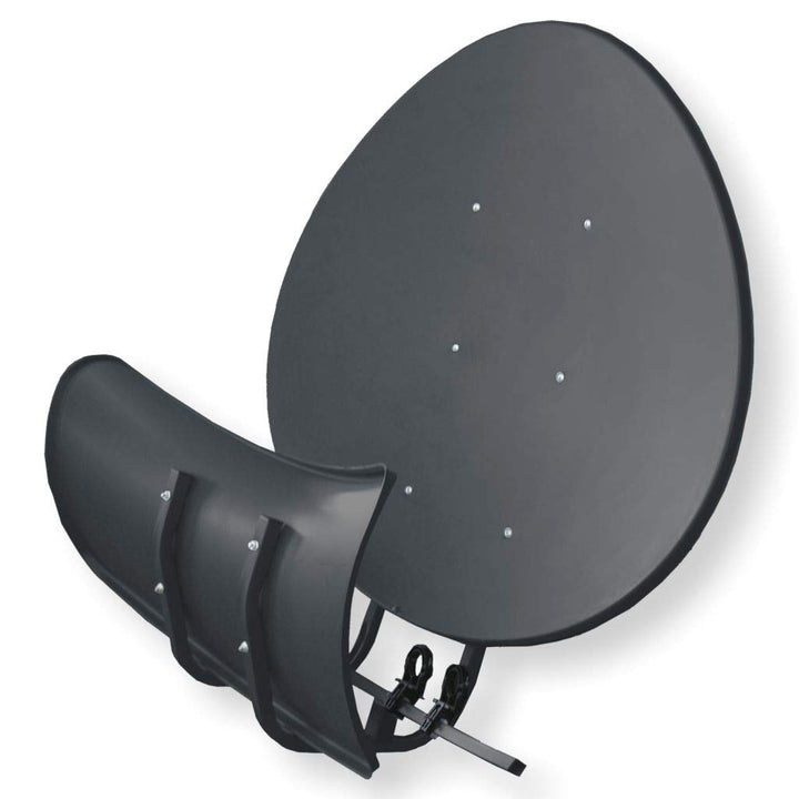 Satspiegel Toroidal T90 P - anthrazit - Multifocus Antenne - inkl. 5 Stück LNB Halter - Version 2023