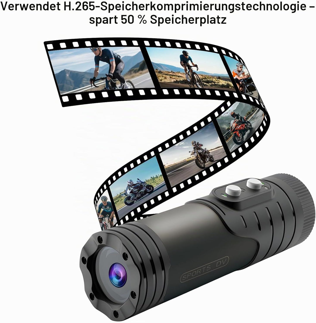 OBEST Action Cam Mini Helmkamera, Motorrad Dash Rekorder Outdoor wasserdicht Action Videokamera HD 1