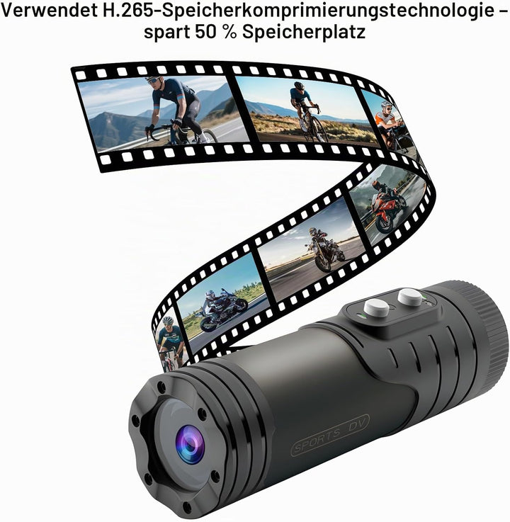 OBEST Action Cam Mini Helmkamera, Motorrad Dash Rekorder Outdoor wasserdicht Action Videokamera HD 1