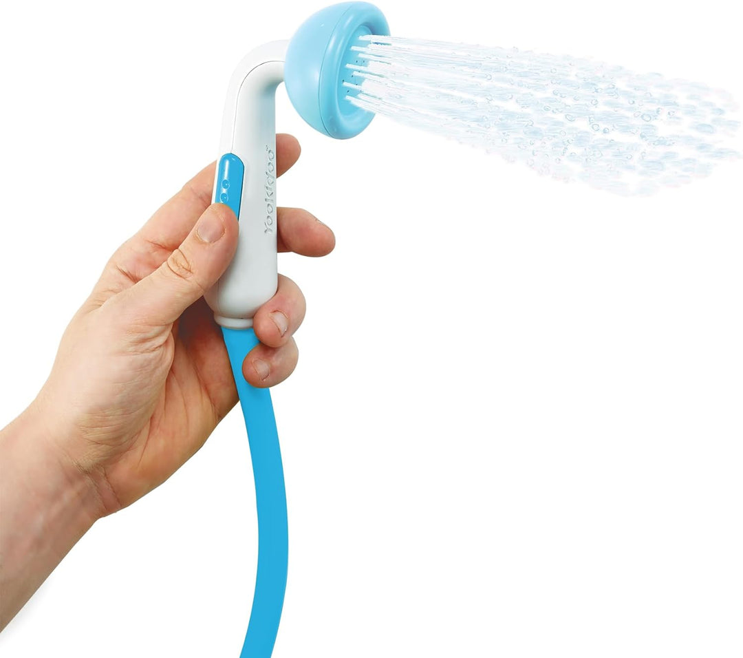Yookidoo Duschkopf für Baby-Badewanne, Elefanten-Wasserpumpe mit Stammauslauf und Spüler, kontrollie