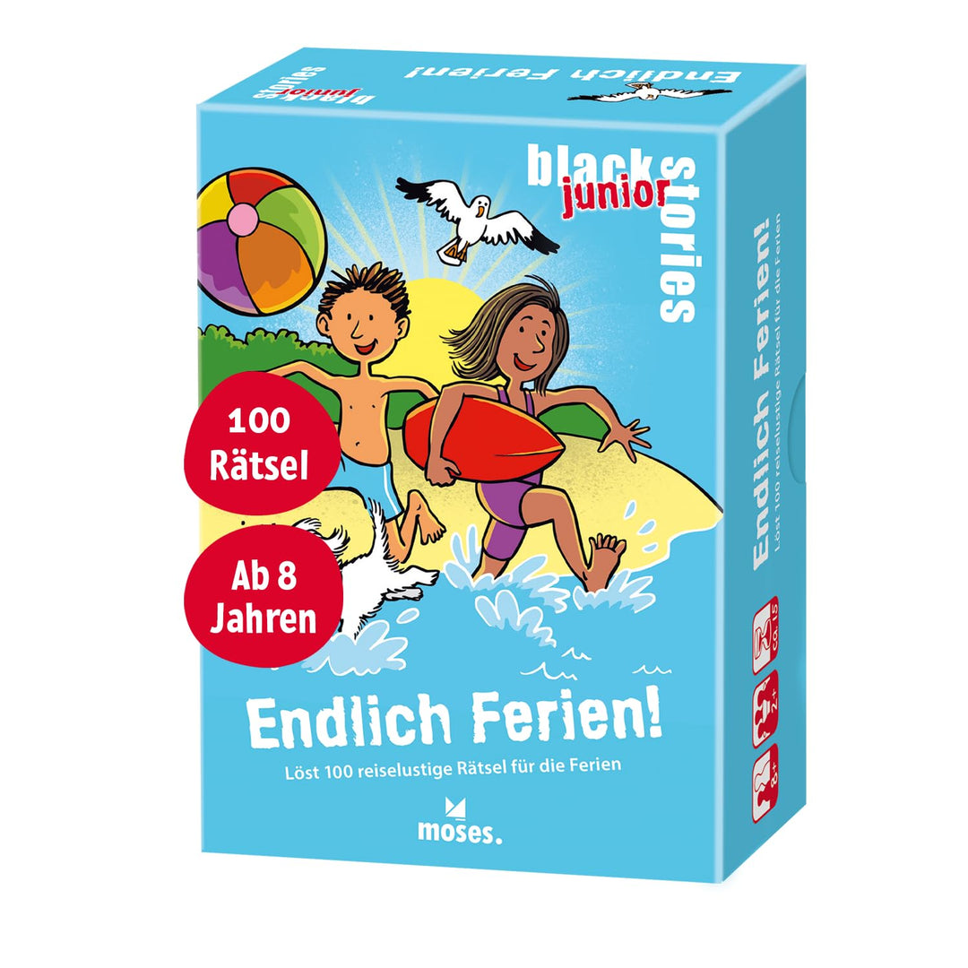 Moses. Black Stories junior – Endlich Ferien! XXL-Rätselspass mit 100 Reise-Rätseln für Kinder ab 8