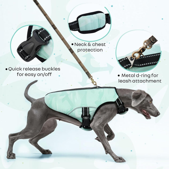 Kühlweste für Grosse Hunde, Hunde Kühlmantel Einstellbare Kühlung Hund Jacke Saugfähige & kühle Hund