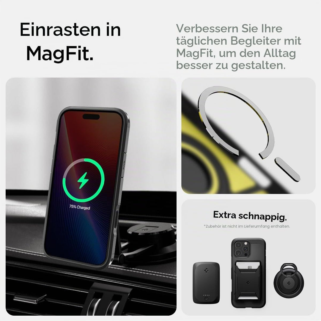 Spigen für iPhone 16 Pro Kamerasteuerung Aktivierte Hülle Tough Armor T (AI) MagFit, Kompatibel mit