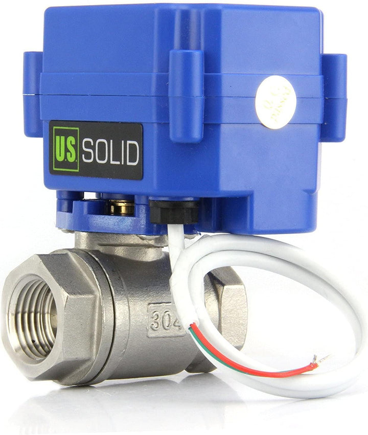 U.S. Solid 1/2" motorisierter Kugelhahn, Edelstahl, elektrischer Kugelhahn, stromlos offen, DN15 mit