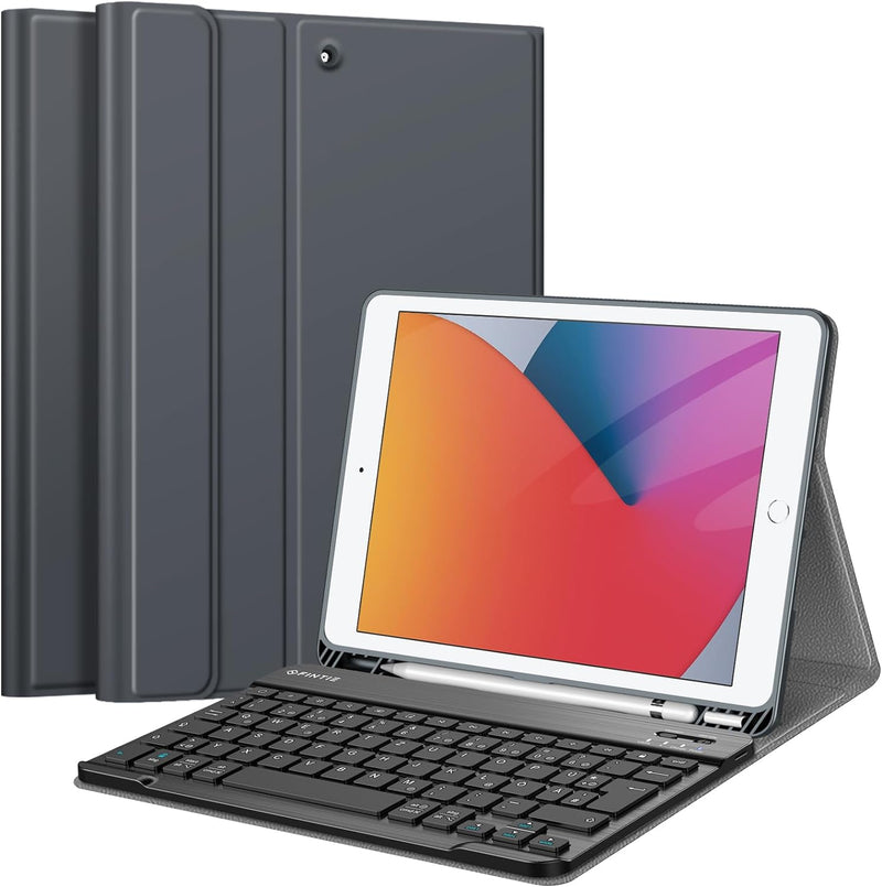 Fintie Tastatur Hülle für iPad 10.2 Zoll (9/8/ 7 Generation - 2021/2020/2019), Schutzhülle mit TPU R