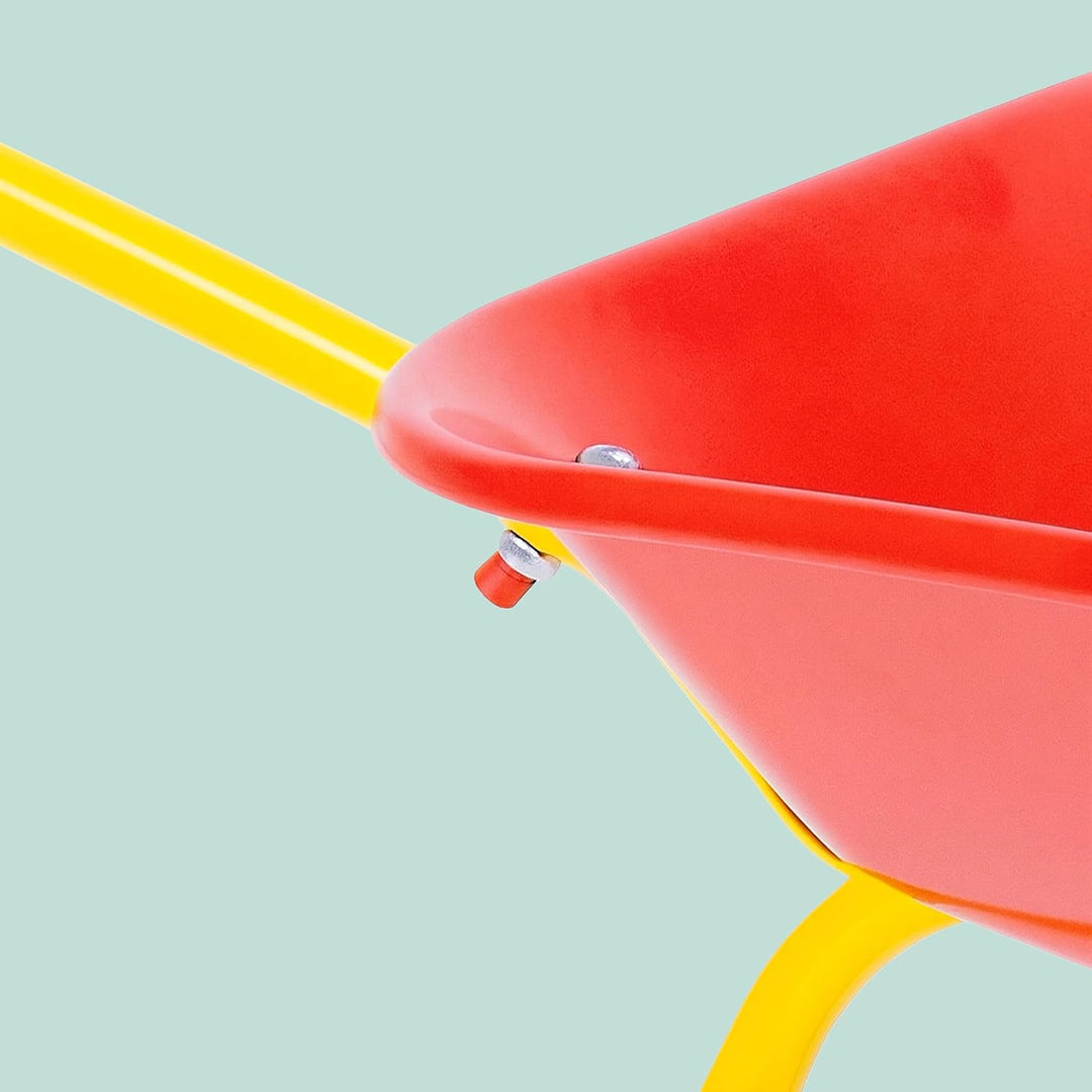 Relaxdays Schubkarre Kinder, rutschfeste Griffe, HxBxT: 43 x 74 x 36 cm, Metall, Kunststoff, Kinder-