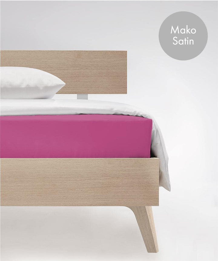 fleuresse L Uni-Colours-Bettlaken, Mako-Satin, Cassis, 270 x 260