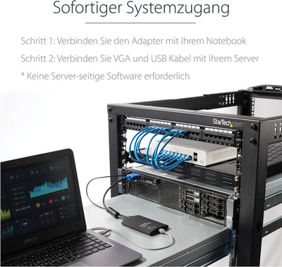 StarTech.com USB Crash Cart Adapter - Portables KVM Adapter - Laptop KVM Konsole für Headless Geräte