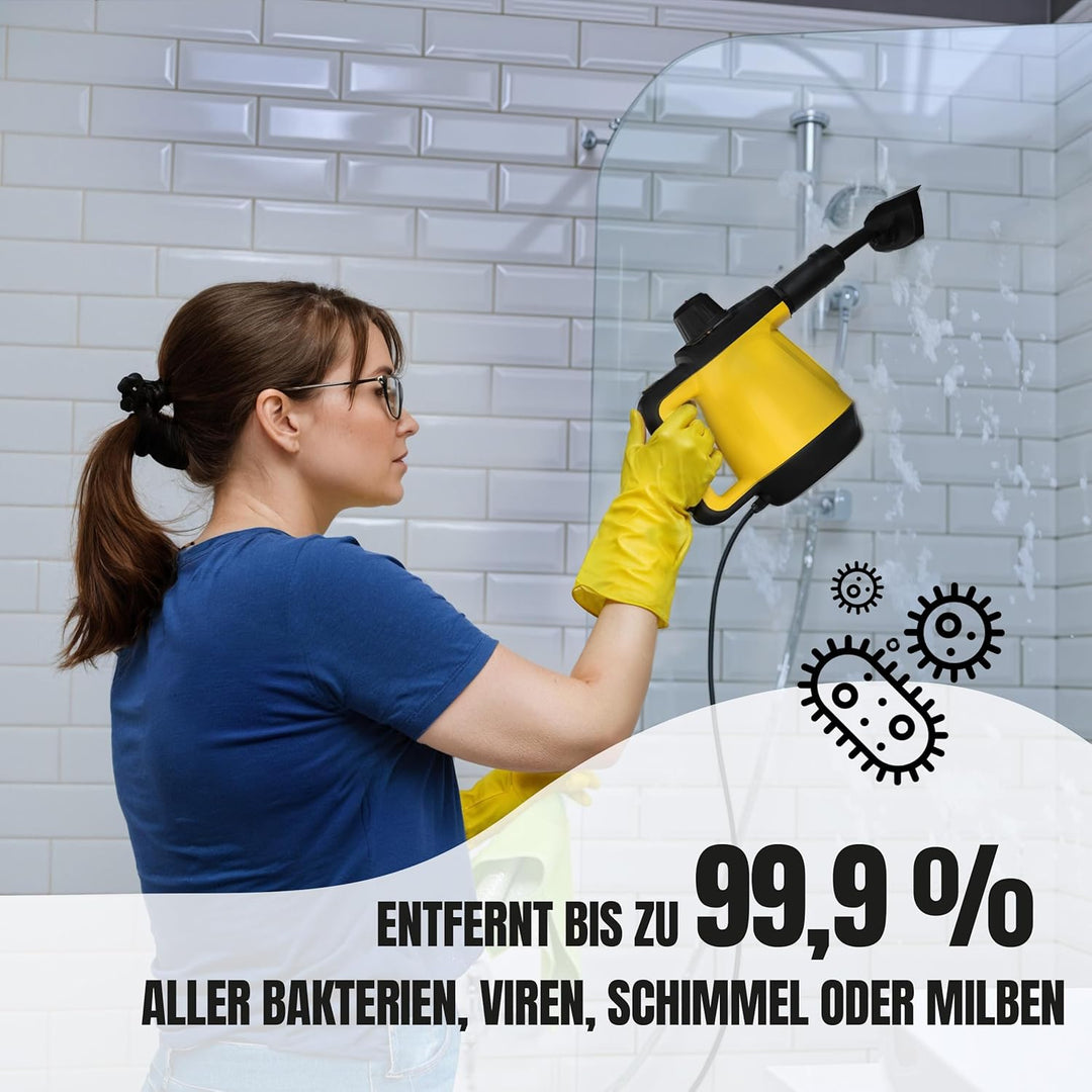 HEINRICHS Dampfreiniger, Handdampfreiniger für zuhause, Steam Cleaner, kurze Aufheizzeit 5 min., 400