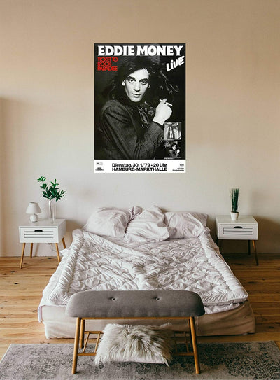 Eddie Money - Ticket to Paradise, Hamburg 1979 » Konzertplakat/Premium Poster | Live Konzert Veranst