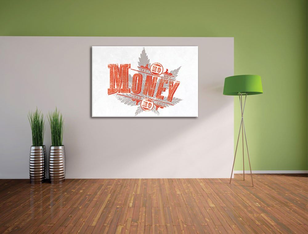 Pixxprint More Money Light Format: 100x70auf Leinwand, XXL riesige Bilder fertig gerahmt mit Keilrah