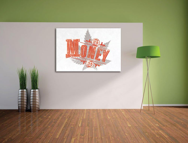 Pixxprint More Money Light Format: 100x70auf Leinwand, XXL riesige Bilder fertig gerahmt mit Keilrah