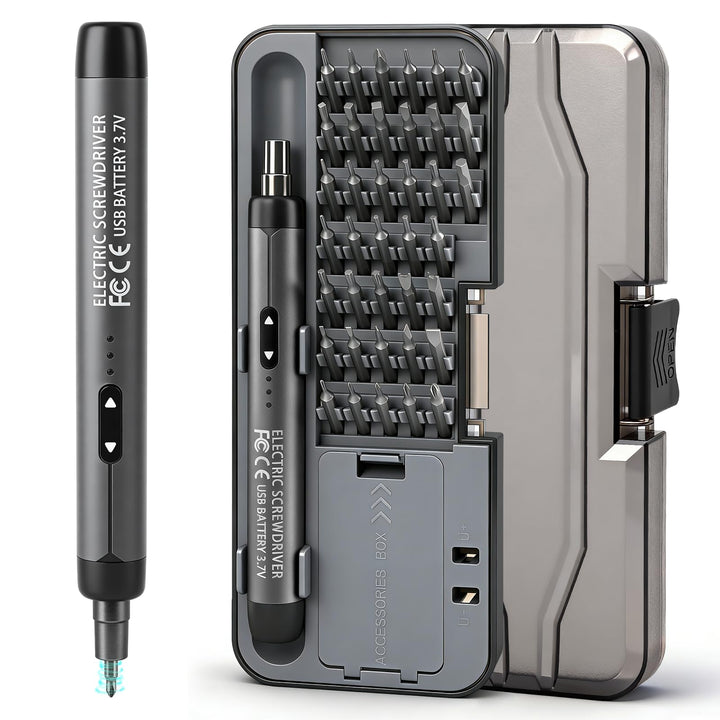Mini Elektrischer Schraubendreher Set, 46 in 1 Präzisions Elektro Schraubendreher Set mit 36 Magneti