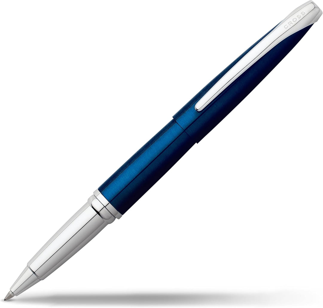 Cross ATX Rollerball (Schreibfarbe schwarz, Strichstärke M, inkl. Geschenkbox) blau-lack transluzent