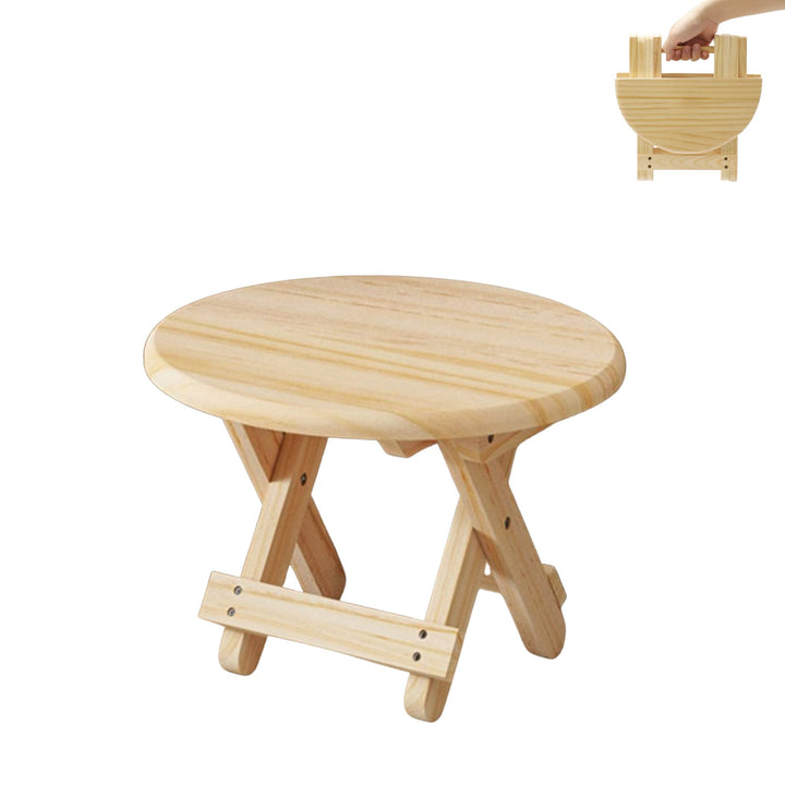 Mini-Hocker, runder Holzsitz, zusammenklappbar, Reisesitz, Kindertreppe, tragbare Fussstütze für Hau