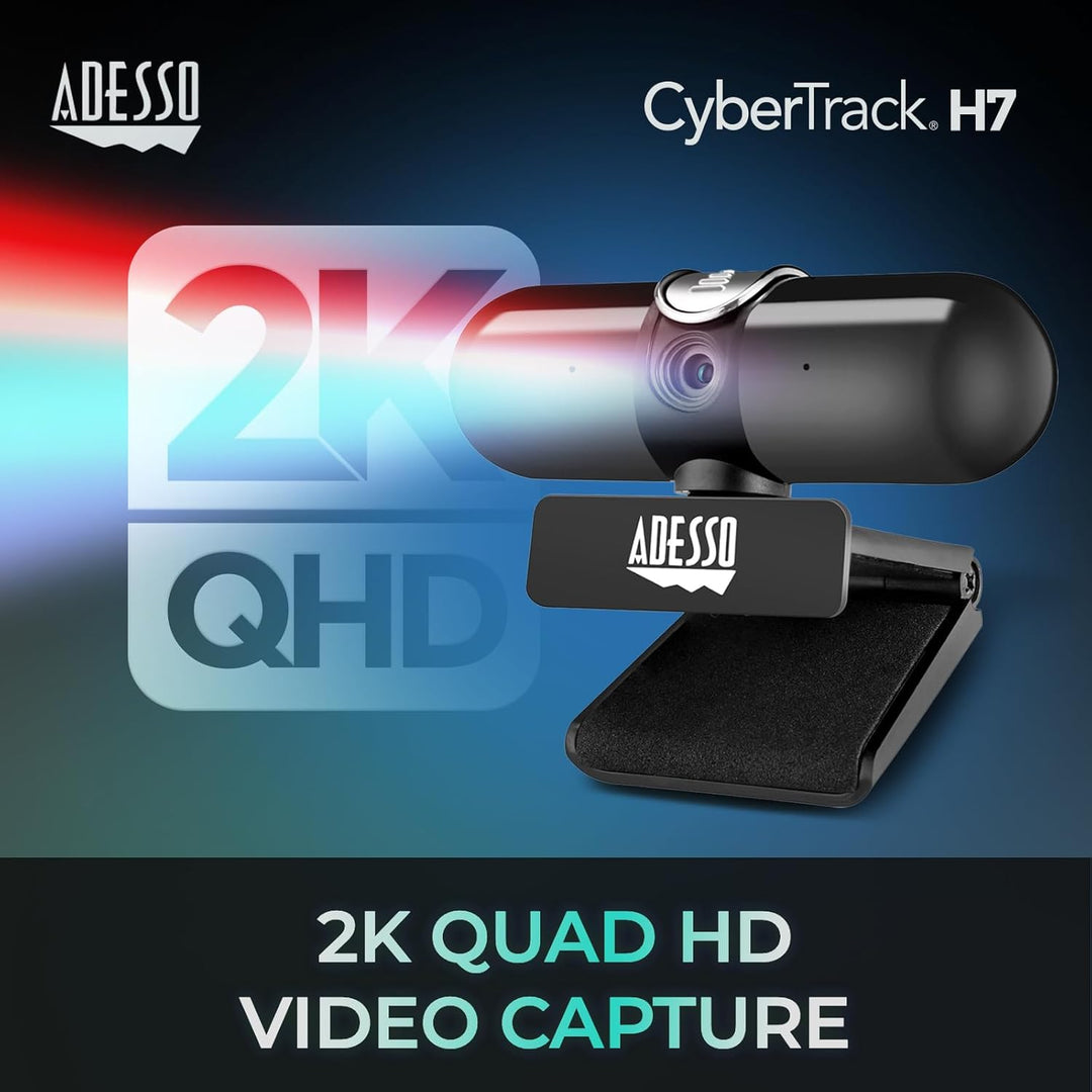 Adesso CyberTrack H7 2K Quad HD Webcam