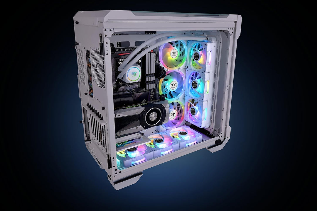 Thermaltake SWAFAN EX14 ARGB PC Cooling Fan White TT Premium Edition 3 Fan  Pack 140mm Weiss, 140mm