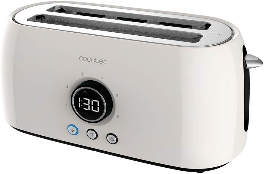 Cecotec Digitaler Toaster ClassicToast 15000 Beige Extra Double, 1500 W, Kapazität für 4 Scheiben Br