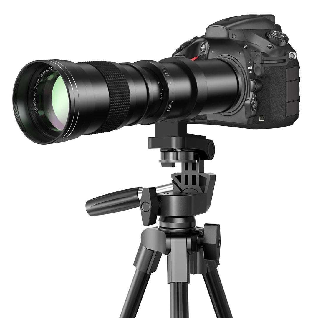 Lightdow 420-800mm f/8.3-16 Teleobjektiv für Canon EF Objektiv, Manuelles Teleobjektiv-Zoom Objektiv