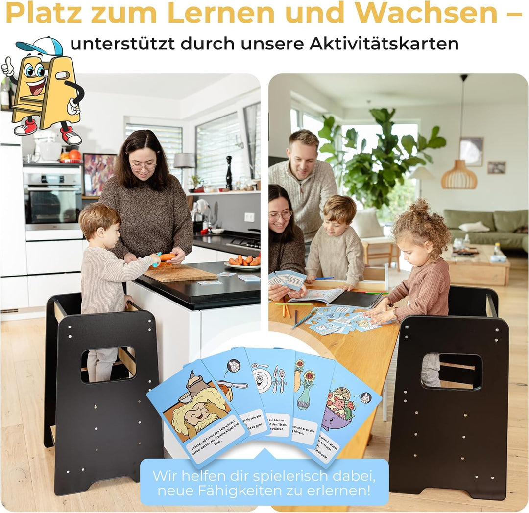 Lernturm für Kinder ab 1 Jahr – Mit Aktivitätskarten für echte Nutzung im Alltag, sicherer Learning