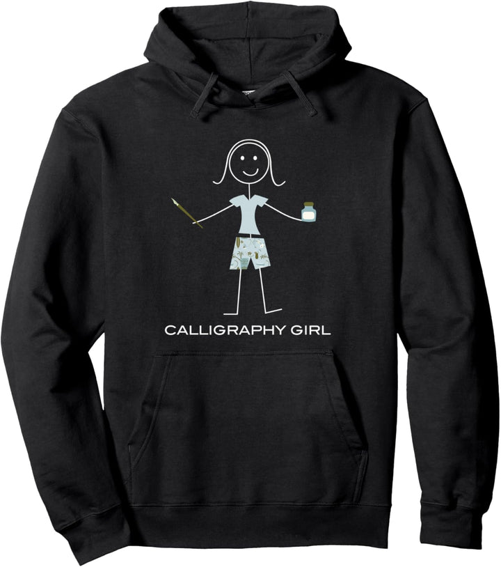 Lustige Frauen Kalligraphie, Mädchen Kalligraph Geschenk Pullover Hoodie
