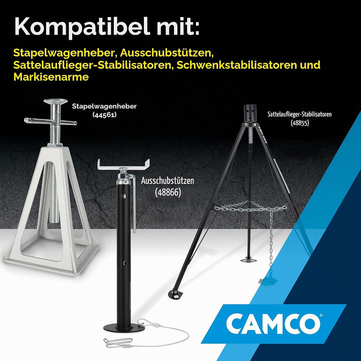 Camco 44541 Grosse Unterlegplatten für Wagenheber und Wohnwagenstützen, 2 Stück Gross ohne Griff, Gr