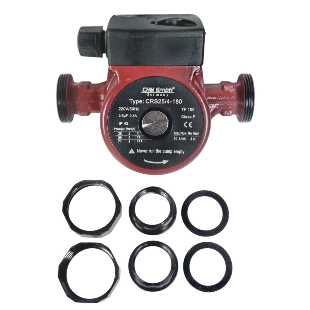 CHM GmbH® Umwälzpumpe 25-40/180 Heizungspumpe Zirkulationspumpe Effizienzpumpe 50l/min Förderhöhe 4m