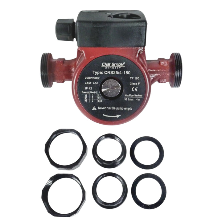 CHM GmbH® Umwälzpumpe 25-40/180 Heizungspumpe Zirkulationspumpe Effizienzpumpe 50l/min Förderhöhe 4m