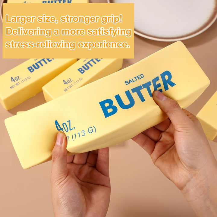 Lyreh Grosses Butter Quetschspielzeug, Butterstick aus PU-Material Langsam Aufsteigendes Quetsch-Leb