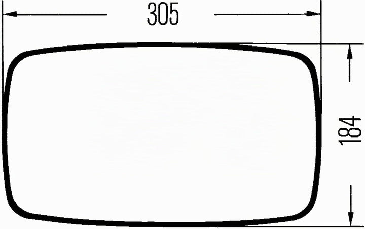 HELLA - Aussenspiegel - Kunststoffgehäuse - schwarz - Breite: 184mm - Höhe: 305mm - beidseitig - 8SB