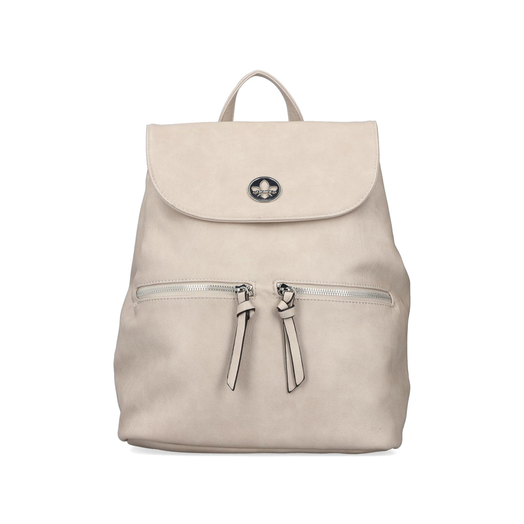 Rieker Damen Rucksack Überschlag Magnetverschluss Cityrucksack H1602 Beige, Beige
