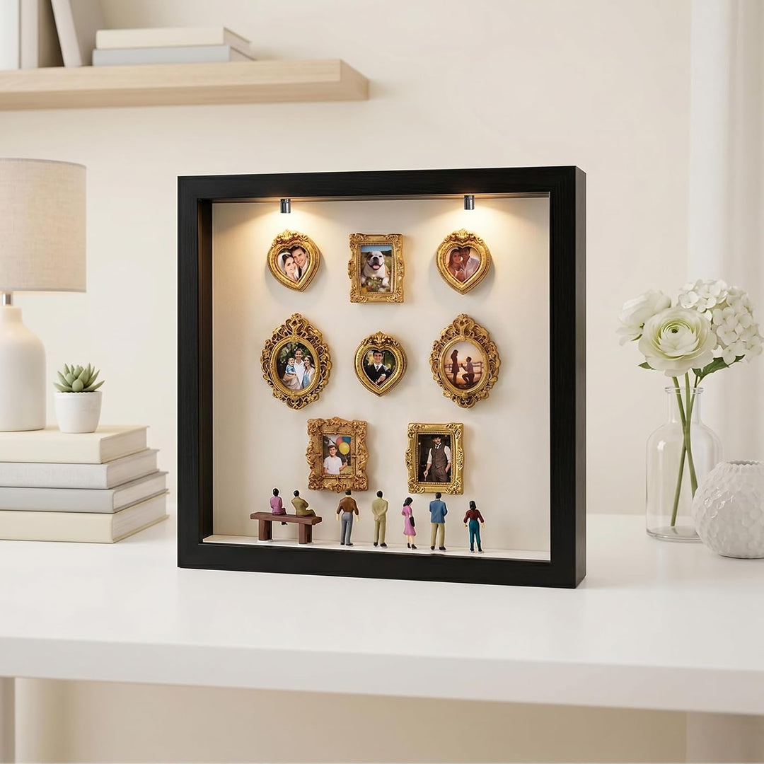 DIY Mini Museum Bilderrahmen Mini Bilderrahmen Vintage Figuren Menschen Museum Mit 8 Mini Goldene Ra