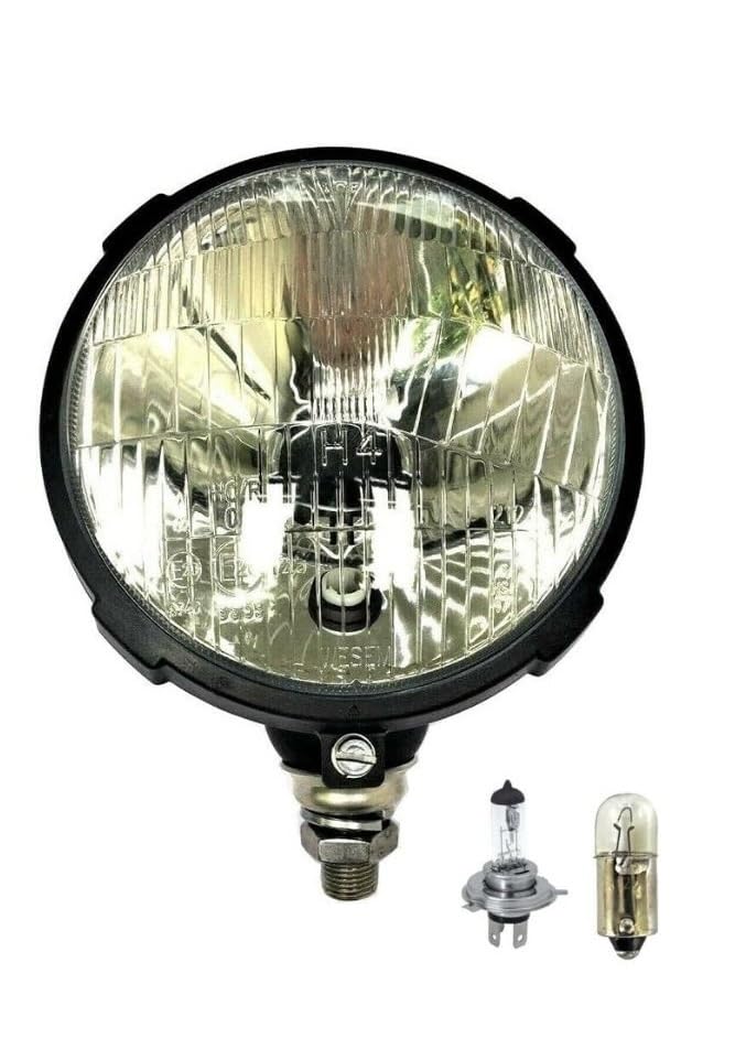 Mlx MelTruck® Scheinwerfer E20 Oldtimer 12V 24V Traktorscheinwerfer Trekker Traktor Schlepper mit Gl